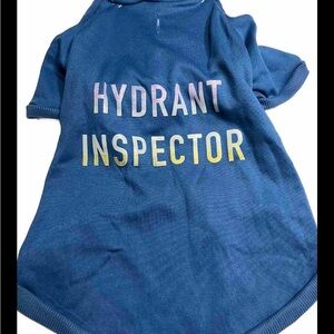 Boots & Barkley “HYDRANT  INSPECTOR Blue Dog Sweatshirt Size Large Pet Apparel